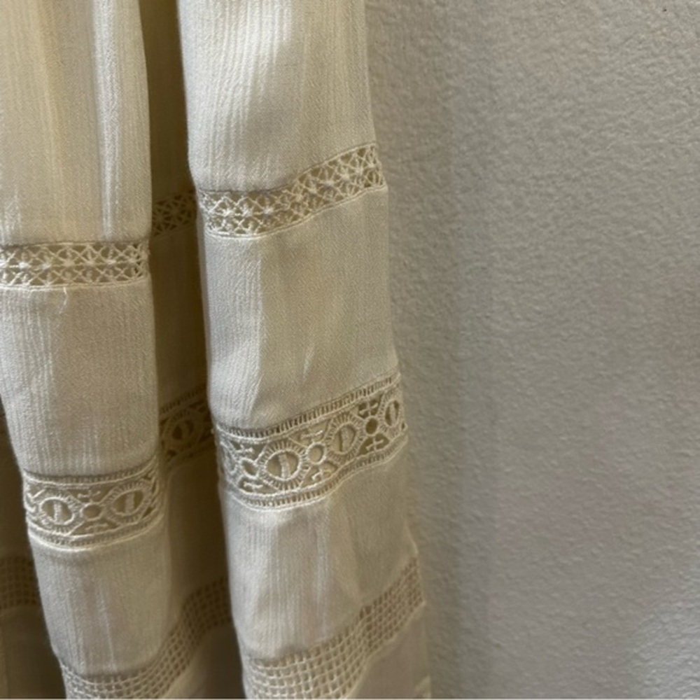 Alice + Olivia Danna Tie-Strap Short Dress‎ Crochet Embroidered White Size Small - Picture 7 of 11